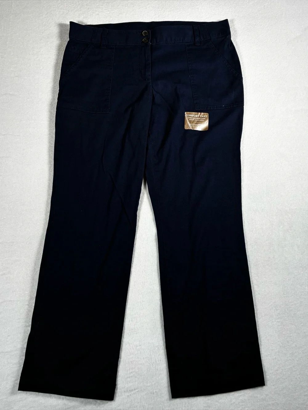 White Stag Classic Navy Dress Straight Pants NWT size 12 Petite